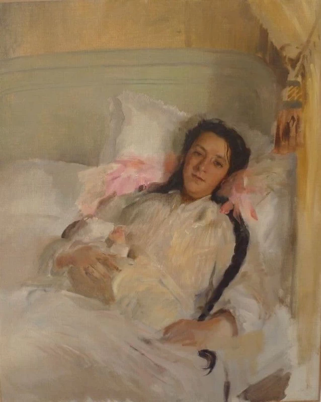 Elisa in convalescenza dopo la nascita di Pierre - dal Saint, Cloud, museo Avelines